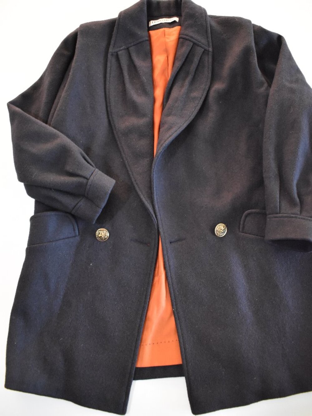 Vintage Donnybrook Women's Wool Coat/Blazer – Size 12 – Navy Blue – Made in USA